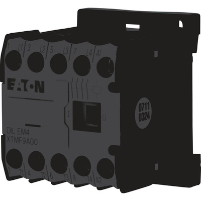 Eaton Contactor, 24 V dc Coil, 4-Pole, 9 A, 4 kW, 4NO, 400 V ac