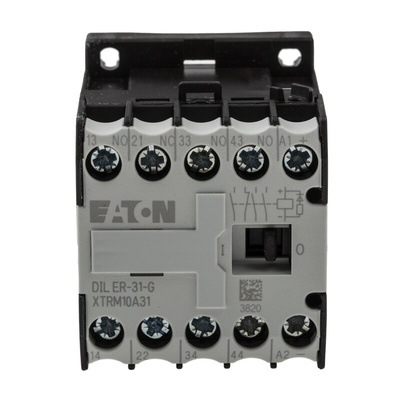 Eaton Contactor, 24 V dc Coil, 4-Pole, 3 A, 3NO + 1NC, 400 V ac