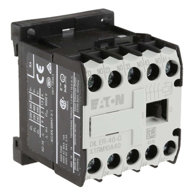 Eaton Contactor, 24 V dc Coil, 4-Pole, 3 A, 4NO, 400 V ac