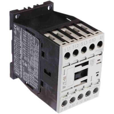 Eaton Contactor, 24 V ac Coil, 3-Pole, 12 A, 5.5 kW, 3NO, 400 V ac