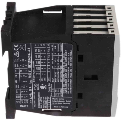 Eaton Contactor, 24 V ac Coil, 3-Pole, 12 A, 5.5 kW, 3NO, 400 V ac