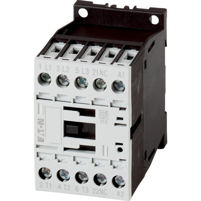 Eaton Contactor, 24 V dc Coil, 3-Pole, 12 A, 5.5 kW, 3NO, 400 V ac
