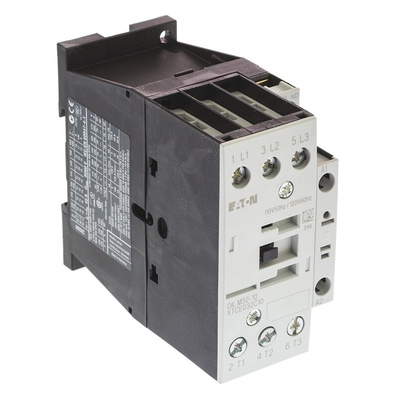 Eaton Contactor, 110 V ac Coil, 3-Pole, 25 A, 15 kW, 3NO, 400 V ac