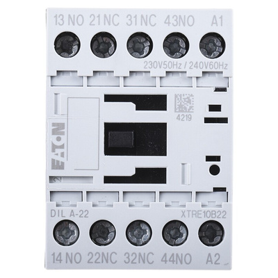 Eaton Contactor Relay, 230 V ac Coil, 4 A, 2NO + 2NC, 415 V ac