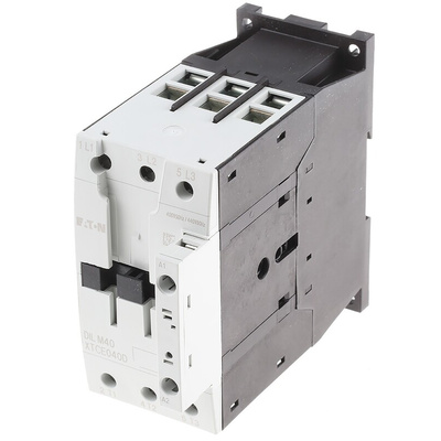 Eaton Contactor, 400 V ac Coil, 3-Pole, 40 A, 18.5 kW, 3NO, 400 V ac