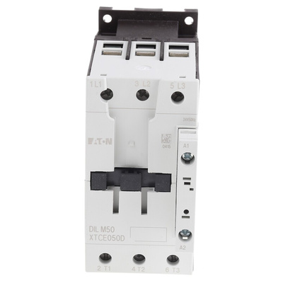 Eaton Contactor, 24 V ac Coil, 3-Pole, 50 A, 22 kW, 3NO, 400 V ac