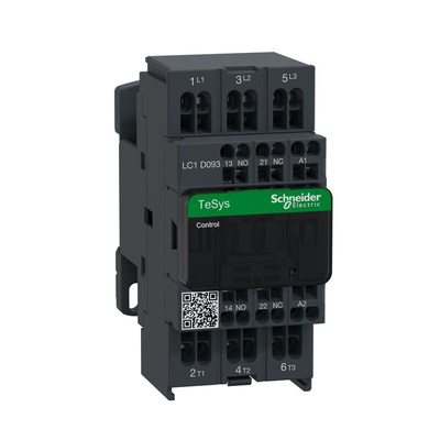 Schneider Electric LC1D Series Contactor, 24 V ac Coil, 3-Pole, 9 A, 4 kW, 3NO, 690 V ac