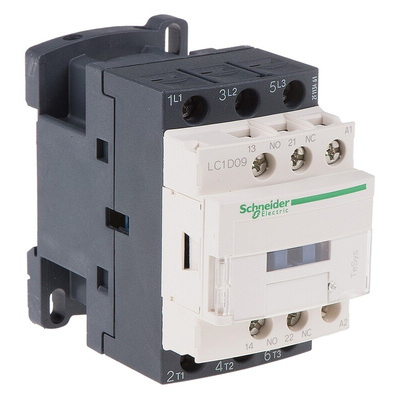 Schneider Electric LC1D Series Contactor, 115 V ac Coil, 3-Pole, 9 A, 4 kW, 3NO, 690 V ac