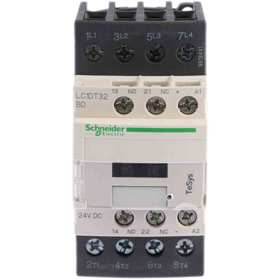 Schneider Electric LC1D Series Contactor, 24 V dc Coil, 4-Pole, 32 A, 4NO, 690 V ac