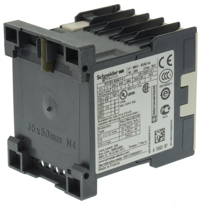 Schneider Electric LC1K Series Contactor, 24 V ac Coil, 3-Pole, 9 A, 4 kW, 3NO, 690 V ac