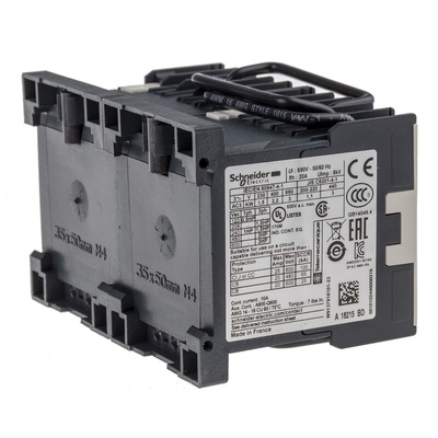 Schneider Electric LP2K Series Contactor, 24 V dc Coil, 3-Pole, 6 A, 3 kW, 3NO, 690 V ac