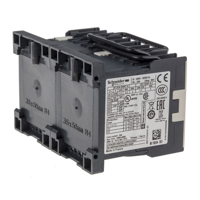 Schneider Electric LP2K Series Reversing Contactor, 24 V dc Coil, 3-Pole, 6 A, 3 kW, 3NO, 690 V ac