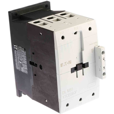 Eaton Contactor, 230 V ac Coil, 3-Pole, 80 A, 37 kW, 3NO, 400 V ac