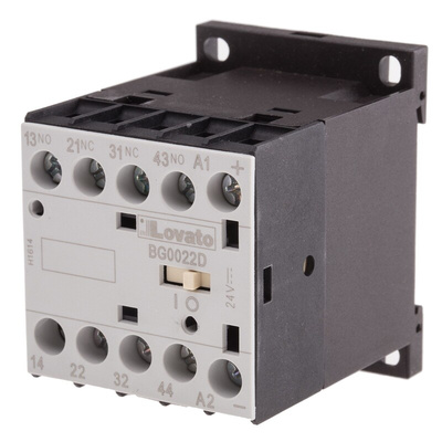 Lovato BG Series Contactor Relay, 24 V dc Coil, 4-Pole, 10 A, 2NO + 2NC, 690 V ac
