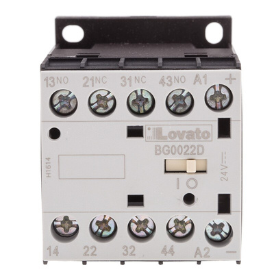 Lovato BG Series Contactor Relay, 24 V dc Coil, 4-Pole, 10 A, 2NO + 2NC, 690 V ac