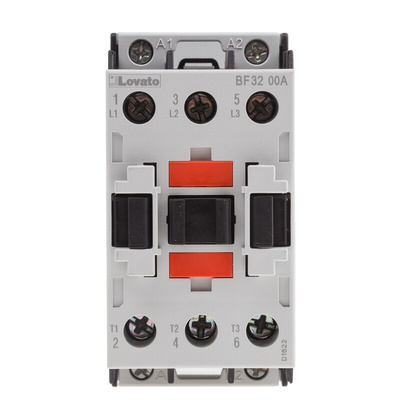 Lovato BF Series Contactor, 230 V ac Coil, 3-Pole, 32 A, 15 kW, 3NO, 440 V ac