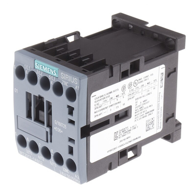 Siemens 3RT2 Series Contactor, 24 V ac Coil, 3-Pole, 12 A, 5.5 kW, 3NO, 400 V ac