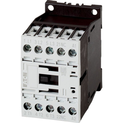 Eaton Contactor, 24 V dc Coil, 3-Pole, 7 A, 3 kW, 3NO, 400 V ac