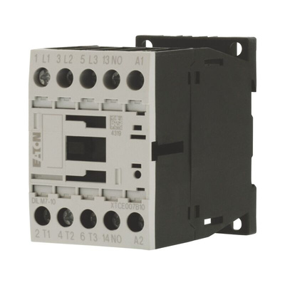 Eaton Contactor, 24 V dc Coil, 3-Pole, 7 A, 3 kW, 3NO, 400 V ac