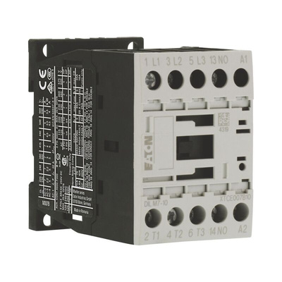 Eaton Contactor, 24 V dc Coil, 3-Pole, 7 A, 3 kW, 3NO, 400 V ac
