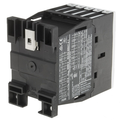 Eaton Contactor, 24 V dc Coil, 4-Pole, 20 A, 5.5 kW, 4NO, 400 V ac