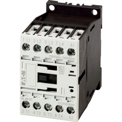 Eaton Contactor, 24 V dc Coil, 4-Pole, 20 A, 5.5 kW, 4NO, 400 V ac