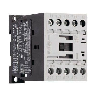 Eaton Contactor, 24 V dc Coil, 4-Pole, 20 A, 5.5 kW, 4NO, 400 V ac