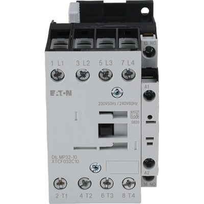 Eaton Contactor, 230 V ac Coil, 4-Pole, 32 A, 7.5 kW, 4NO, 400 V ac