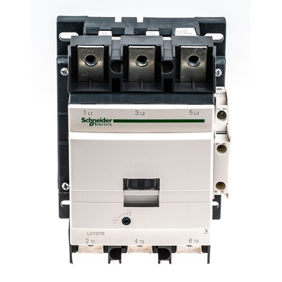 Schneider Electric LC1D Series Contactor, 110 V ac Coil, 3-Pole, 115 A, 3NO, 1 kV ac, 690 V dc