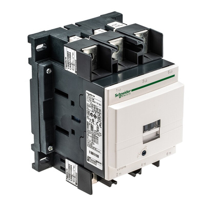 Schneider Electric LC1D Series Contactor, 110 V ac Coil, 3-Pole, 115 A, 3NO, 1 kV ac, 690 V dc