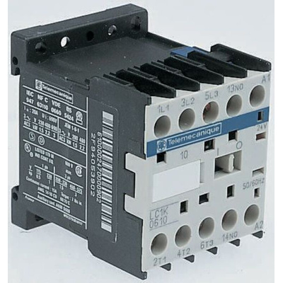Schneider Electric LC1K Series Contactor, 48 V ac Coil, 3-Pole, 9 A, 3NO, 690 V ac