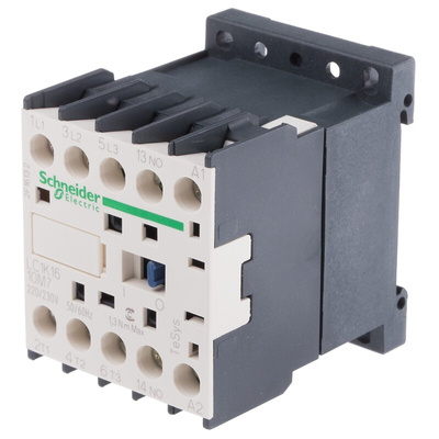 Schneider Electric LC1K Series Contactor, 220 V ac Coil, 3-Pole, 16 A, 3NO, 690 V ac