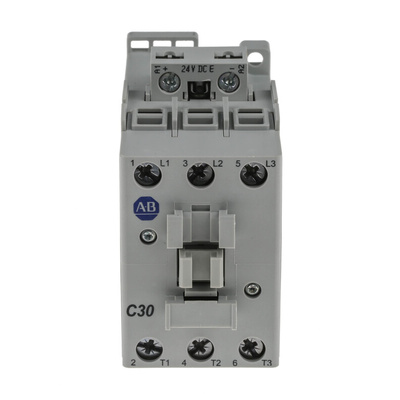 Allen Bradley 100C Series Contactor, 24 V dc Coil, 3-Pole, 30 A, 15 kW, 3NO, 690 V ac