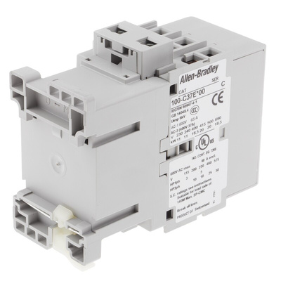 Allen Bradley 100C Series Contactor, 24 V dc Coil, 3-Pole, 37 A, 18.5 kW, 3NO, 690 V ac