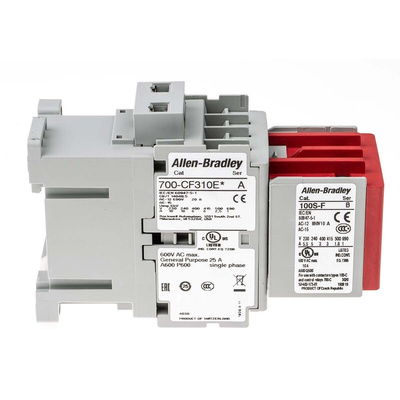 Allen Bradley 700S-CF Series Contactor, 24 V dc Coil, 8-Pole, 25 A, 3NO + 1NC, 690 V ac