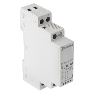 Finder 22 Series Series Contactor, 240 V ac Coil, 2-Pole, 25 A