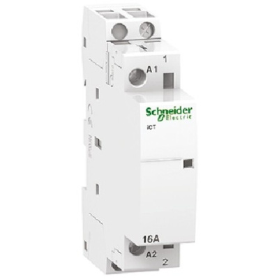 Schneider Electric iCT Series Contactor, 230 V ac Coil, 1-Pole, 16 A, 1NO, 250 V ac