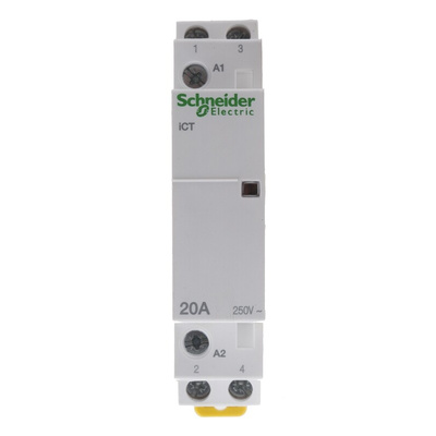 Schneider Electric iCT Series Contactor, 230 V ac Coil, 2-Pole, 20 A, 2NO, 250 V ac