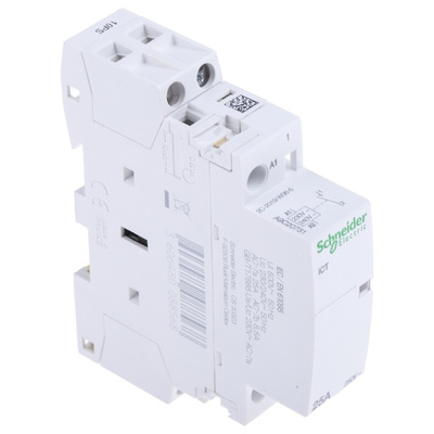 Schneider Electric iCT Series Contactor, 230 V ac Coil, 1-Pole, 25 A, 1NO, 250 V ac