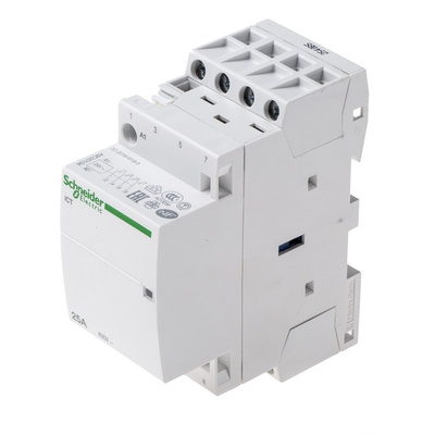 Schneider Electric iCT Series Contactor, 24 V ac Coil, 4-Pole, 25 A, 4NO, 400 V ac
