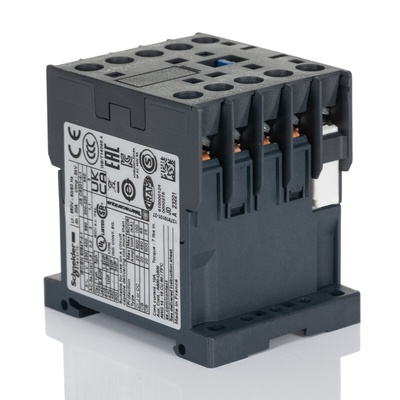 Schneider Electric LP1K Series Contactor, 12 V dc Coil, 3-Pole, 6 A, 2.2 kW, 1NO, 600 V ac