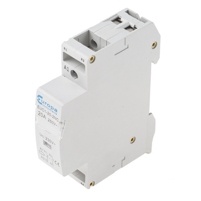 Europa Contactor, 230 V ac Coil, 2-Pole, 20 A, 4 kW, 2NC, 240 V ac
