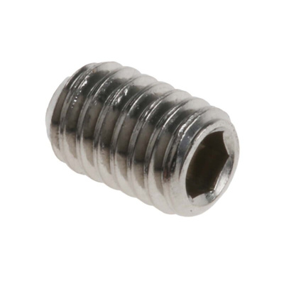 Plain Stainless Steel Hex Socket Set M4 x 6mm Grub Screw