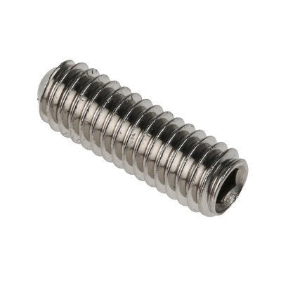 Plain Stainless Steel Hex Socket Set M4 x 12mm Grub Screw