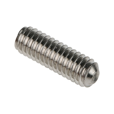 Plain Stainless Steel Hex Socket Set M4 x 12mm Grub Screw