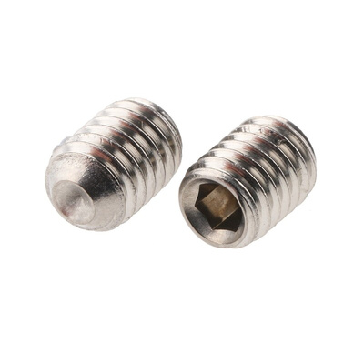 Plain Stainless Steel Hex Socket Set M6 x 8mm Grub Screw