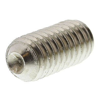 Plain Stainless Steel Hex Socket Set M6 x 12mm Grub Screw