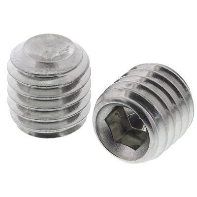 Plain Stainless Steel Hex Socket Set M8 x 8mm Grub Screw