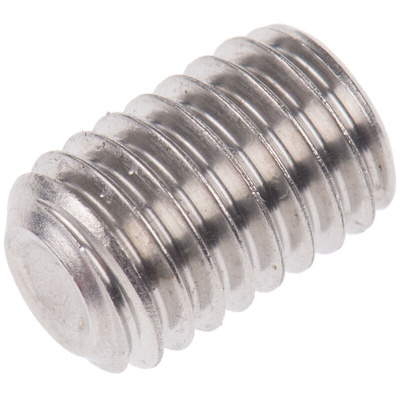 Plain Stainless Steel Hex Socket Set M8 x 12mm Grub Screw