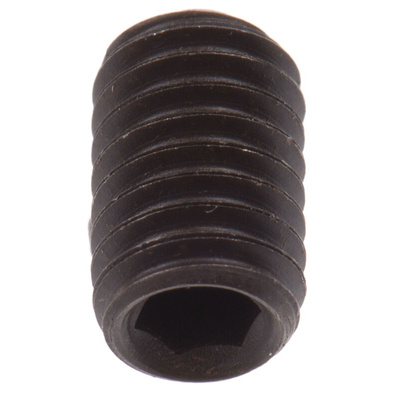 Black, Self-Colour Steel Hex Socket Set M6 x 10mm Grub Screw